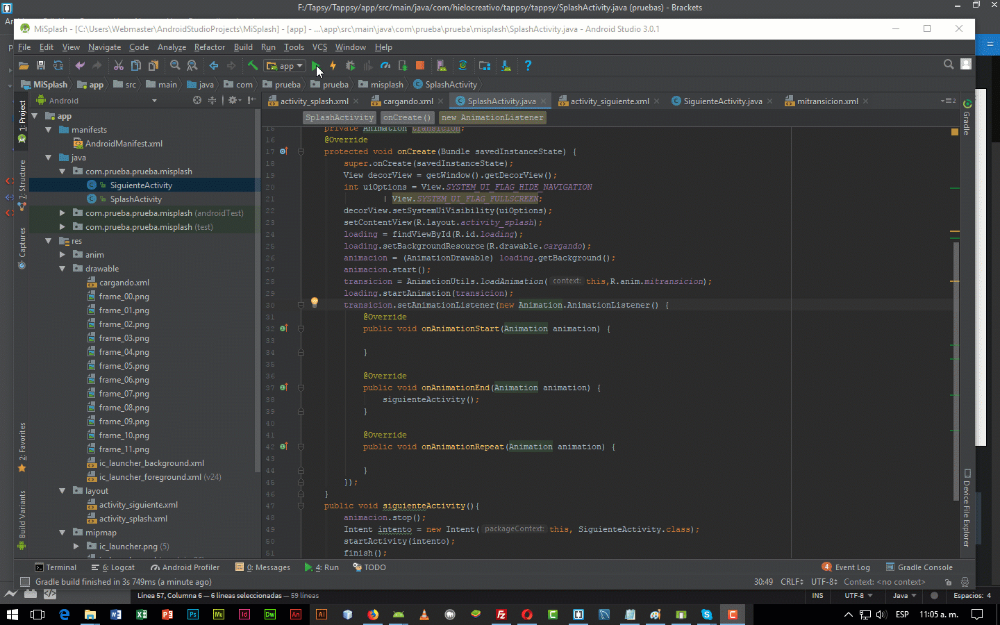 CrearSplashActivityAndroidStudioFinalCableNaranja Cable Naranja