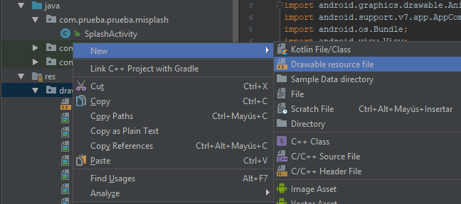 Crear SplashActivity Android Studio, CableNaranja
