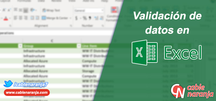 Validación de datos en Excel, CableNaranja