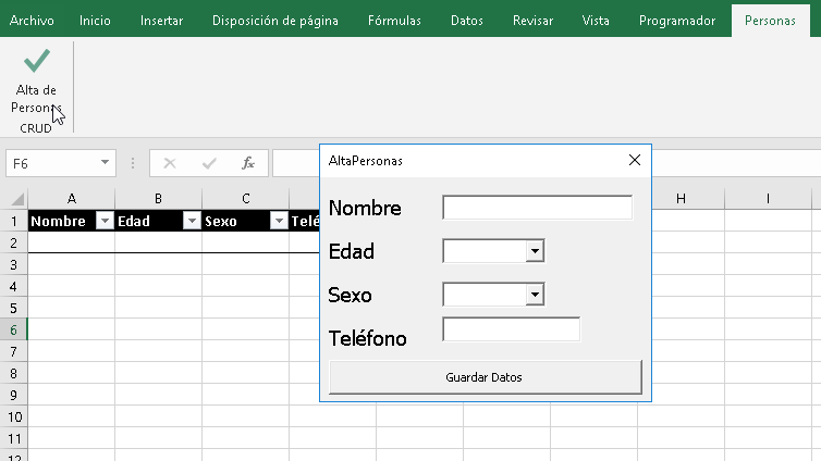 Como crear un CRUD en Excel con VBA - CableNaranja