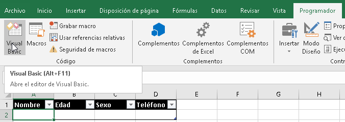 Como crear un CRUD en Excel con VBA - CableNaranja