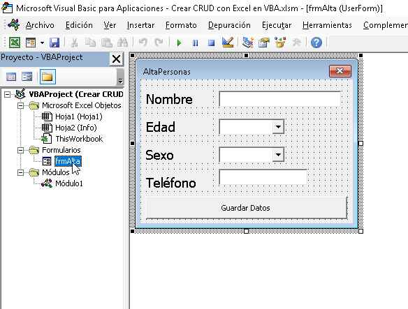 Como crear un CRUD en Excel con VBA - CableNaranja