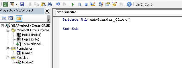 Como crear un CRUD en Excel con VBA - CableNaranja