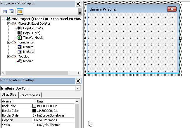 Como crear un CRUD en Excel con VBA - Eliminar