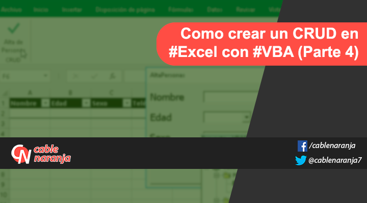 Comon Crear CRUD en Excel con VBA - CableNaranja
