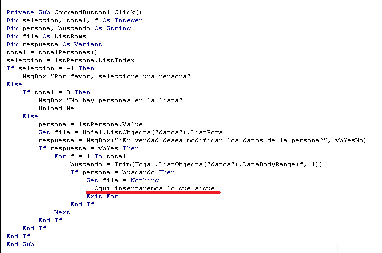Como crear un CRUD en Excel con VBA