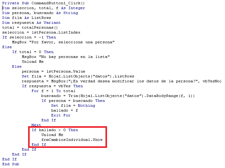 Como crear un CRUD en Excel con VBA