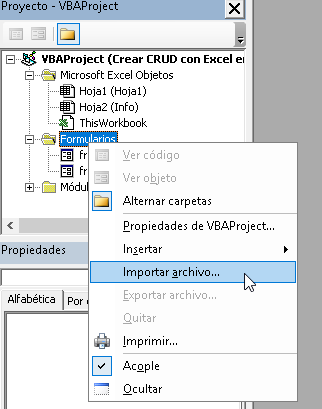 Como crear un CRUD en Excel con VBA