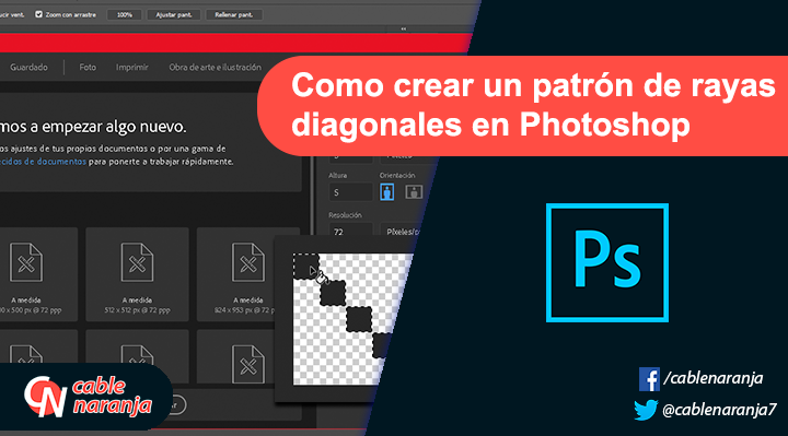 Como Crear Un Background Con Patrón de Rayas en Photoshop - CableNaranja