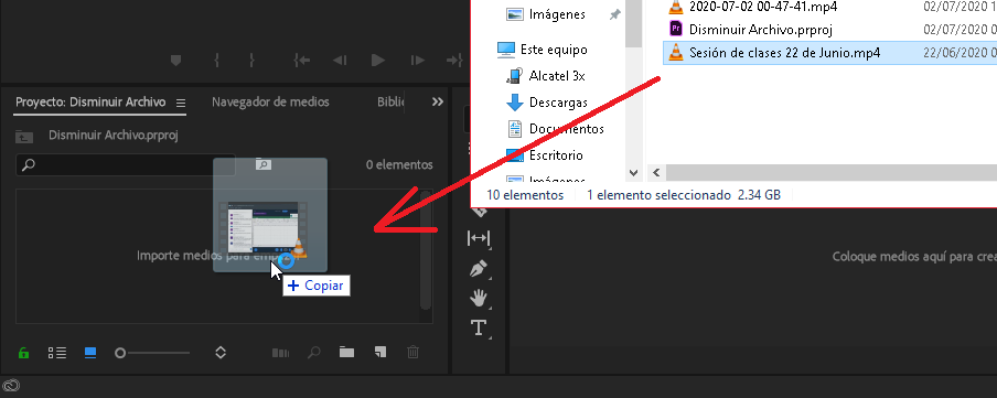 Como disminuir el tamaño de un vídeo en Adobe Premiere - CableNaranja