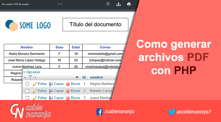 Como generar archivos PDF con PHP - CableNaranja