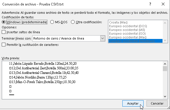 Como crear archivos CSV para importar / exportar datos - CableNaranja