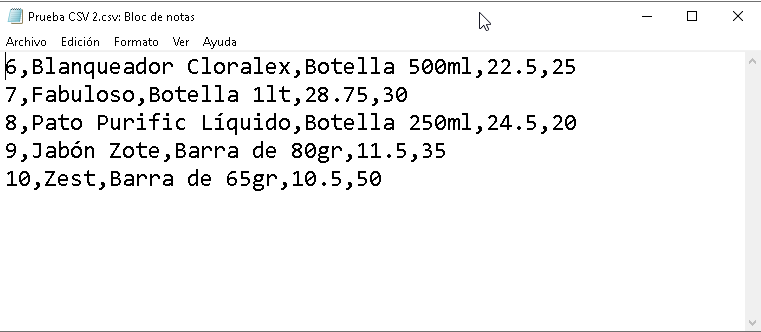 Como crear archivos CSV para importar / exportar datos - CableNaranja