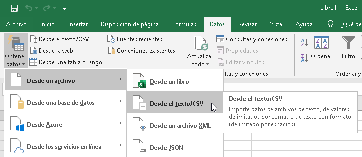 Como importar datos en Excel - CableNaranja