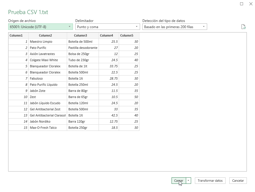 Como importar datos en Excel - CableNaranja