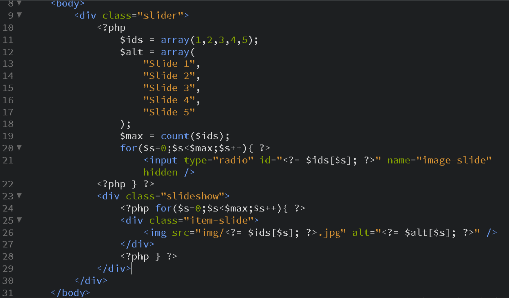 Cómo crear un slider de imágenes con CSS y PHP - CableNaranja