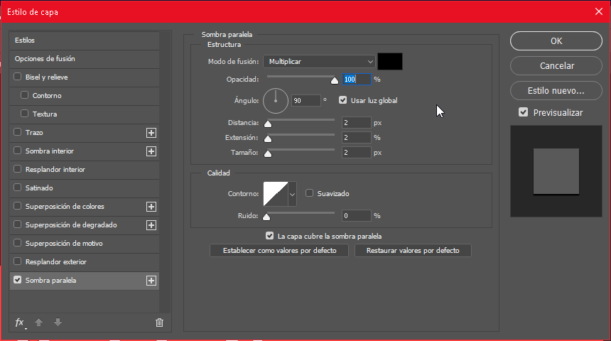 Cómo usar la sombra paralela en Photoshop - CableNaranja
