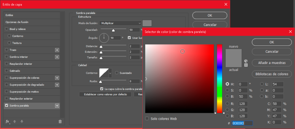 Cómo usar la sombra paralela en Photoshop - CableNaranja