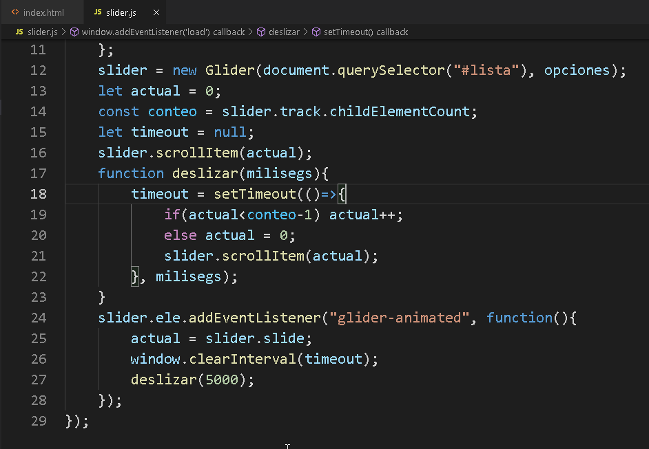 Cómo crear slider de imágenes JavaScript con Glider - CableNaranja