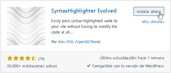 SyntaxHighlighter Evolved: Plugin de WordPress para incluir código en tus entradas - CableNaranja