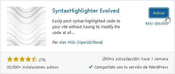 SyntaxHighlighter Evolved: Plugin de WordPress para incluir código en tus entradas - CableNaranja