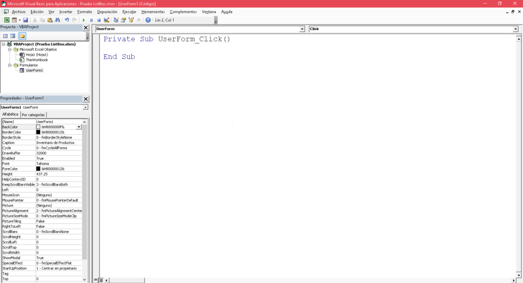 Cómo utilizar un ListBox como tabla en Excel - CableNaranja