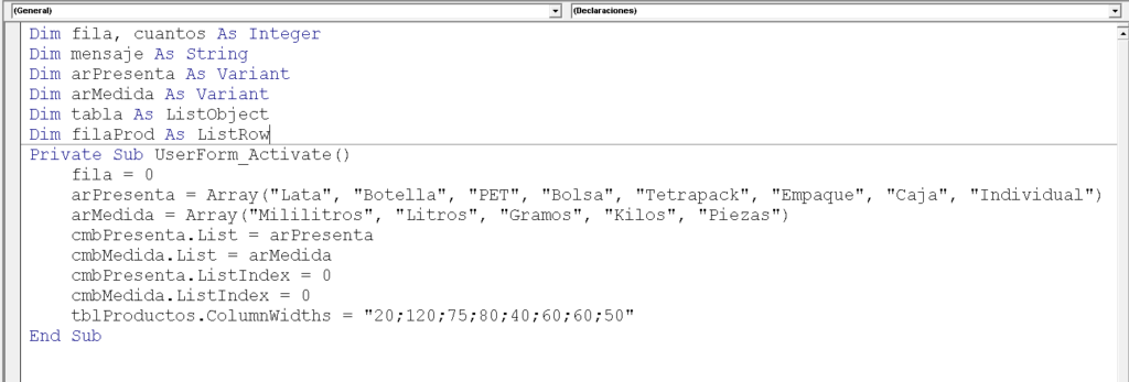 Cómo utilizar un ListBox como tabla en Excel - CableNaranja