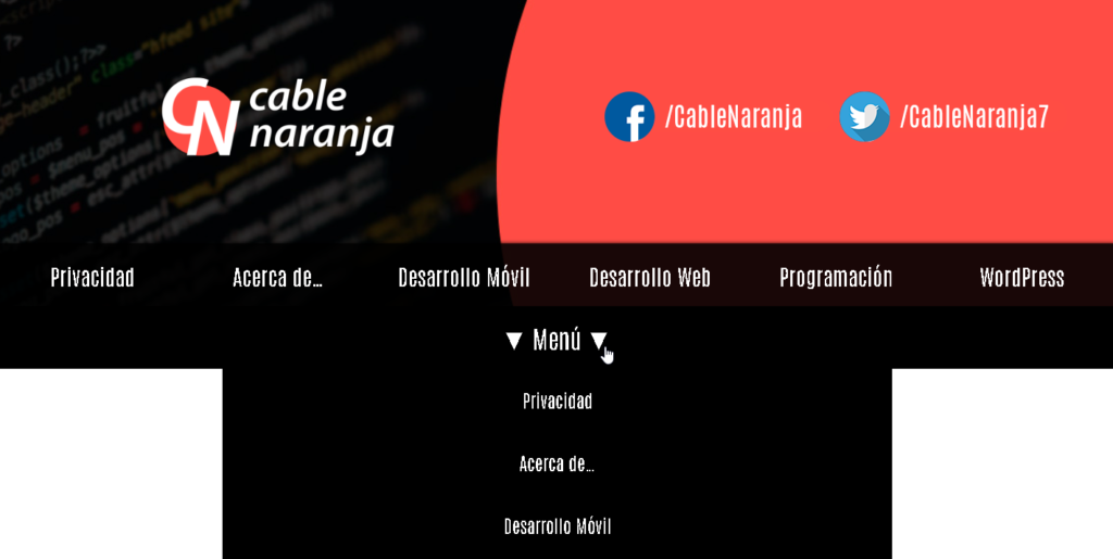 Creación de un tema de WordPress: El menú - CableNaranja