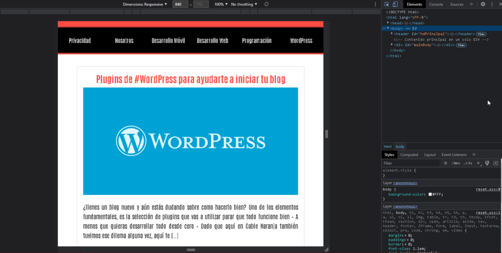 Creación de un tema de WordPress: El loop principal - CableNaranja