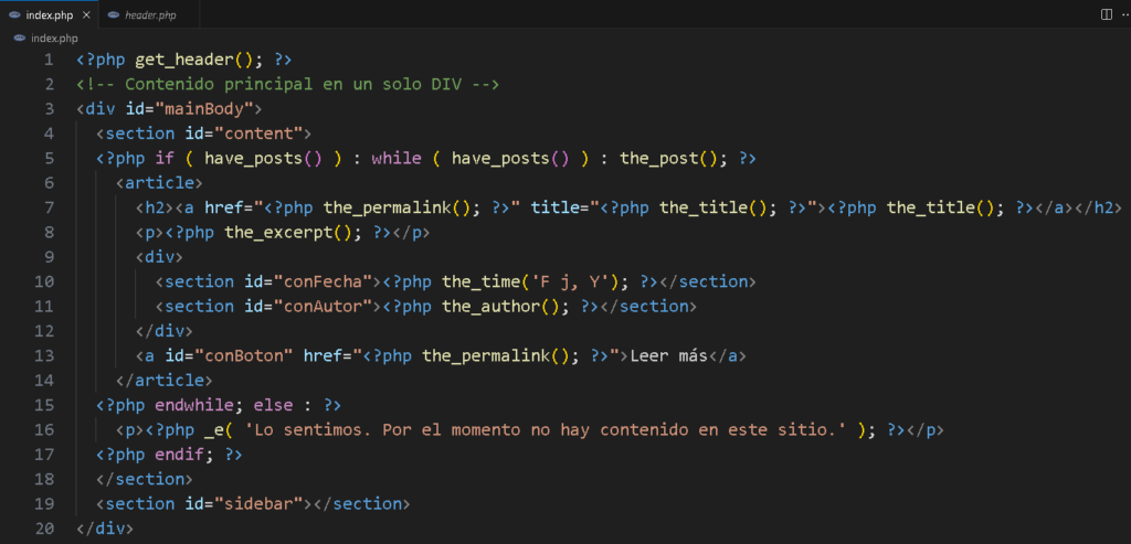 Creación de un tema de WordPress: El loop principal - CableNaranja