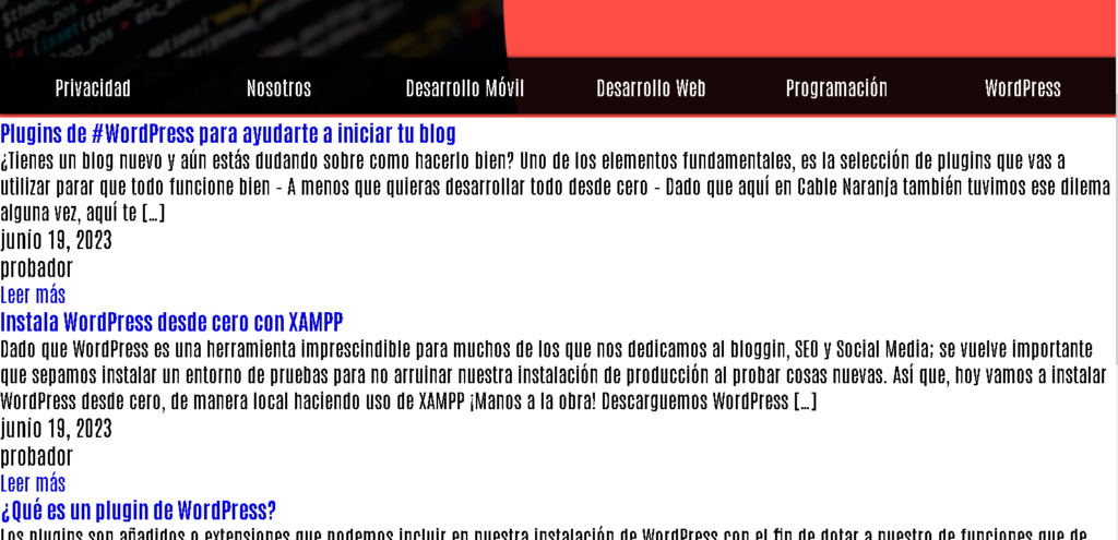 Creación de un tema de WordPress: El loop principal - CableNaranja