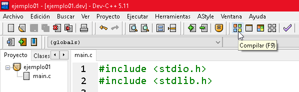 Mi primer programa en lenguaje C - CableNaranja
